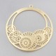 2 Estampes filigrane laiton or 24kt fleur 38mm