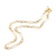 collier chaine trombone laiton 24kt 46.5cm