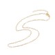collier chaine trombone laiton 18kt 44cm