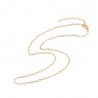 collier chaine trombone laiton 18kt 44cm