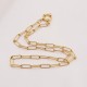 collier chaine trombone laiton 18kt 40cm