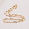 collier chaine trombone laiton 18kt 40cm