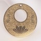 2 Estampes ronde filigrane brossé fleur 30mm