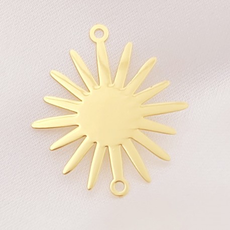 2 Estampes soleil connecteur  25x22mm
