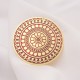 2 Estampes ronde émaillé rouge rosace 40mm