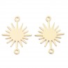 2 Estampes 18x13mm  soleil connecteur laiton doré