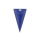 2  sequins émaille triangle inversé bleu roi  laiton inversé reversible 22x12mm