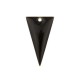 2  sequins émaille triangle inversé noir  laiton inversé reversible 22x12mm
