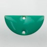2 sequins connecteur demi lune emaille vert pin 21x10mm