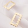 2 anneaux connecteur laiton brossé plaqué or rectangle 22x13mm