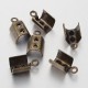 20 Embouts cordon laiton bronze 11x6.5mm