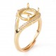 1 bague ajustable laiton plaqué or 24kt