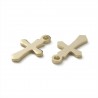 10 breloques croix laiton P.or 24KT 12x7 mm
