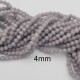 20 perles pierre jade gris clair   ronde 4mm