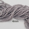 20 perles pierre jade gris clair   ronde 4mm