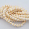 10 perles jade ronde 6mm naturel teinté paillette or blanc