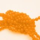 20 perles pierre jade ronde  orange translucide  6mm