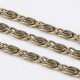 1 mètre  CHM003Ychaine fantaisie torsadée bonze 2,5x6,5mm