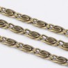 1 mètre  CHM003Ychaine fantaisie torsadée bonze 2,5x6,5mm