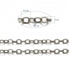 1 mètre CHC025Y : chaine laiton   bronze maillon ovale soudé 3,5x3mm