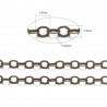 1 mètre ref029 : chaine laiton  bronze maillon ovale soudé 3,5x2.5mm