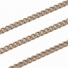 1 mètre  chc103 chaine gourmette  laiton  bronze 3x2mm