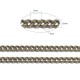 1 mètre  CH010Y de chaine laiton couleur bronze maille plate 1mm