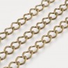 1 mètre chaîne  losange  bronze antique 8.5x6.8mm