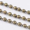 1 metreCH002Y chaine boule  couleur bronze 2mm