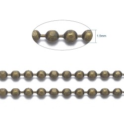 1 mètre CH013Y de chaine laiton boule facettée diamètre  1.5mm