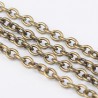 1 mètre S079 chaine maillon ovale bronze antique 3x2mm