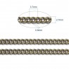 1 mètre  S096  chaine laiton  SOUDÉ  bronze gourmette  3.5x2.5mm