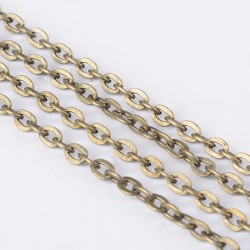 1mètre  S041 chaine bronze antique  maillon ovale  3x2mm