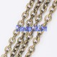 1 metre N0YHW011 chaine laiton soudée bronze 3.9x2.8mm
