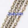 1 metre N0YHW011 chaine laiton soudée bronze 3.9x2.8mm