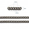 1 mètre  CHC-S095 chaine  laiton BRONZE  torsadeé 2.5x2mm