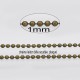 1 mètre  CHC-S008 chaine bronze   laiton bille 1mm