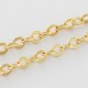 1 mètre S105 chaîne  doré ovale 4x3mm épaisseur 0,8mm
