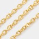 1mètre  5YHS  maillon ovale texturé or 3x2mm
