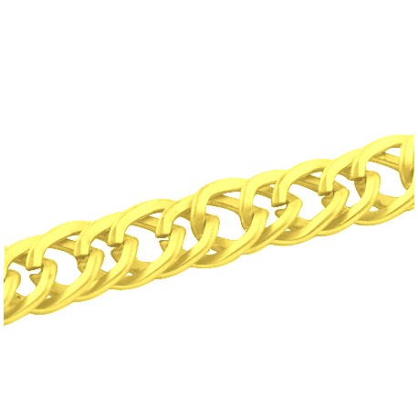 1 M chaine maillon double plat CHR003 or 8x6,5mm