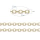 1 mètre chaine SOUDÉ CH025Y laiton or ovale plat diamètre 3,5x3mm