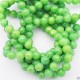 10 perles pierre jade vert pomme  rondes 8mm
