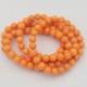 10 perles pierre jade orange melon 8mm rondes