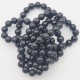 10 perles pierre jade noir  opaque  8mm rondes