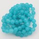 10 perles pierre jade bleu azur  opaque  8mm rondes