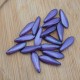 4 perles de verre tchèque dague 16x5mm violet