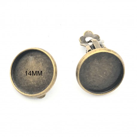 1paire b.o clip support cabochon clip