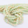 30 perles de verre pêche /vert d'eau  6mm