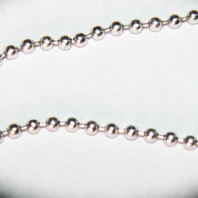 Chaine à Billes 1,5 Mm En Laiton Argenté – 1 Mètre | Pour Création De Bijoux, Bracelets, Colliers