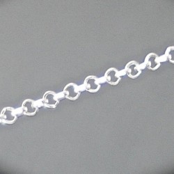 1 mètre  CH067 de chaine maillon rond argenté couleur silver 2,5x2,5mm